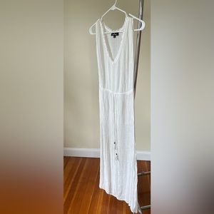 Lulus Espana White Sheer Maxi Swim Cover-Up Medium